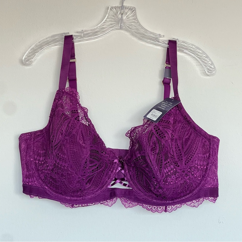 Lane Bryant Lace French Balconette Bra size 44DDD